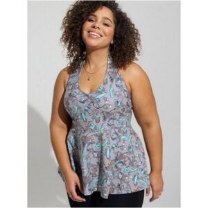 torrid | Nightmare Before Christmas Foxy Halter Neck Peplum Top
